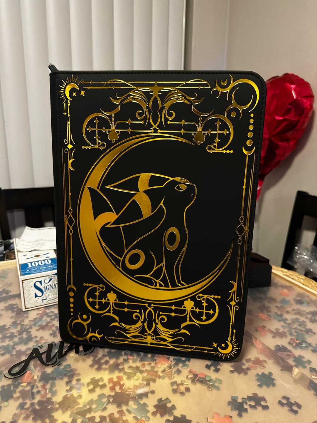 Customer photo review of Lunar Shadow 9-Pocket Trading Card Binder