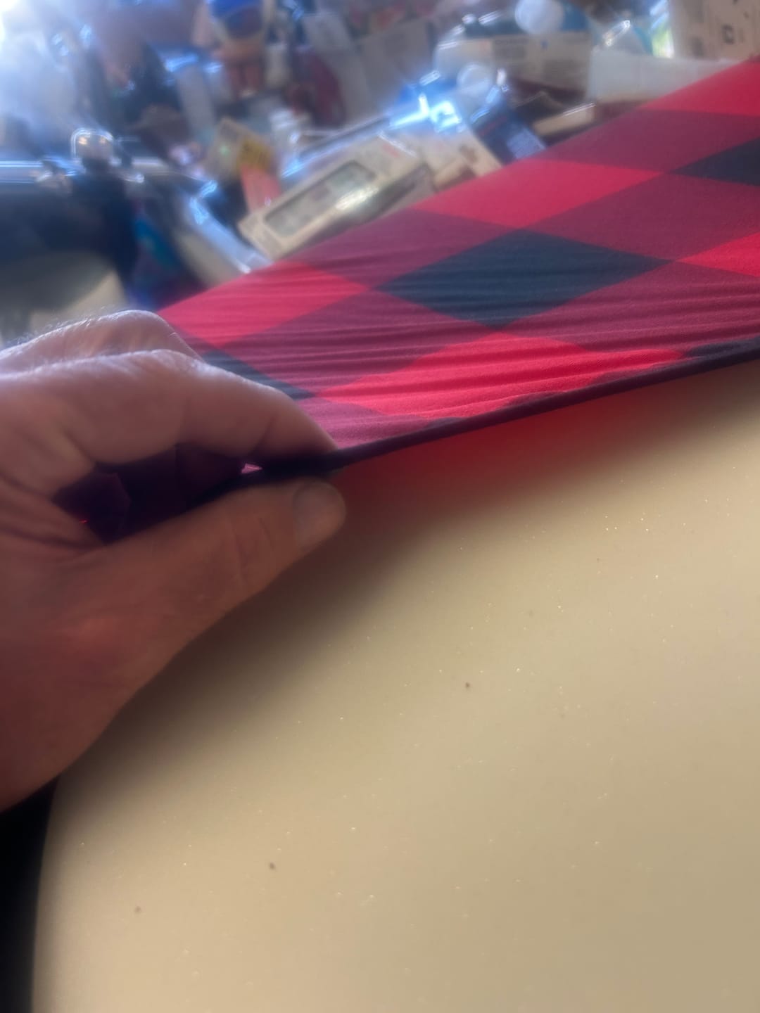 Customer photo review of FOAM PAD + PLAID COVER
