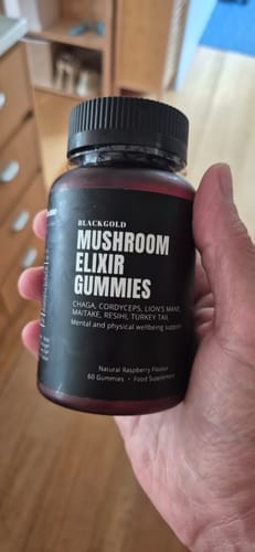 Customer photo review of Mushroom Elixir Gummies