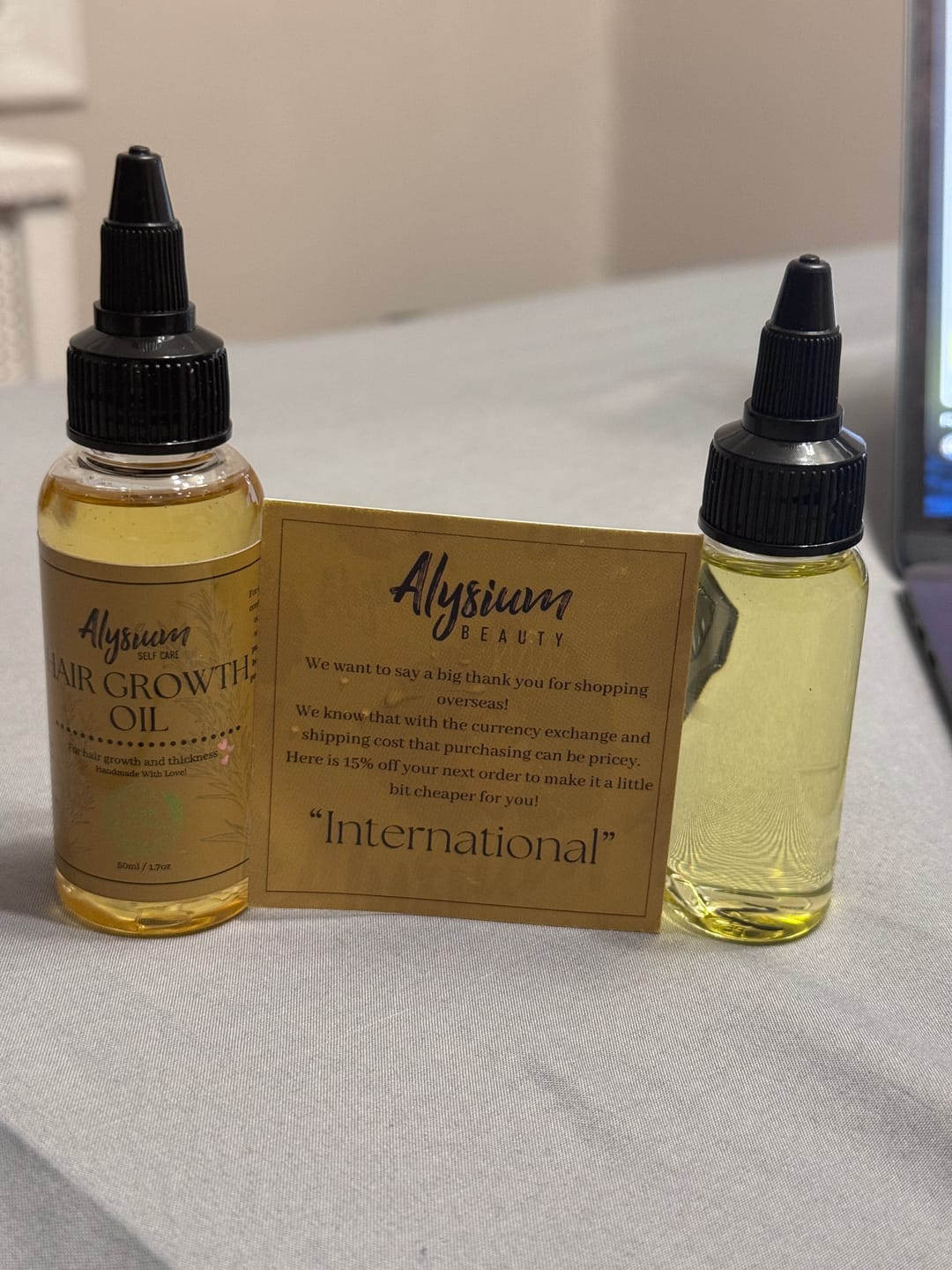 Customer photo review of 100% Natural Hair Growth / Thickening Oil