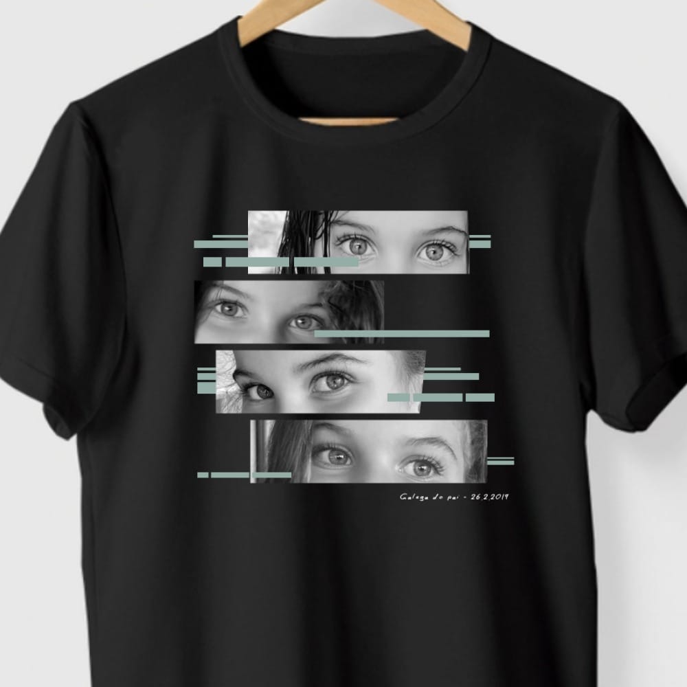 Customer photo review of Camiseta Personalizada SUA PRÓPRIA ARTE - CORES - 100% Algodão