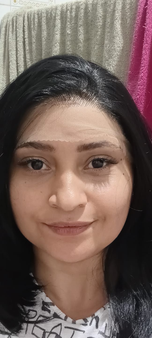Customer photo review of Lace Front Tela HD Lovenna Preta - Repartição Livre 13x4