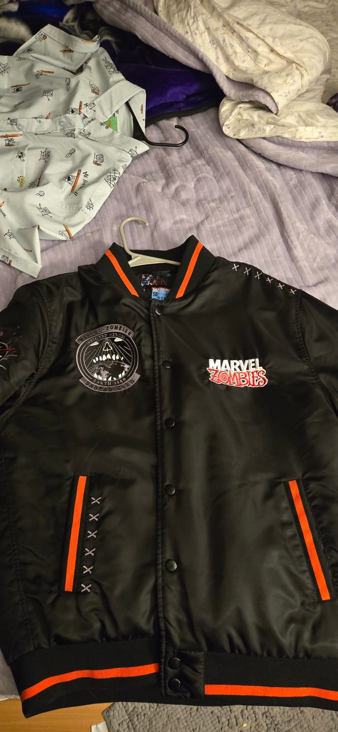 Customer photo review of Marvel Zombies "Undead Crew" – Coach Jacket