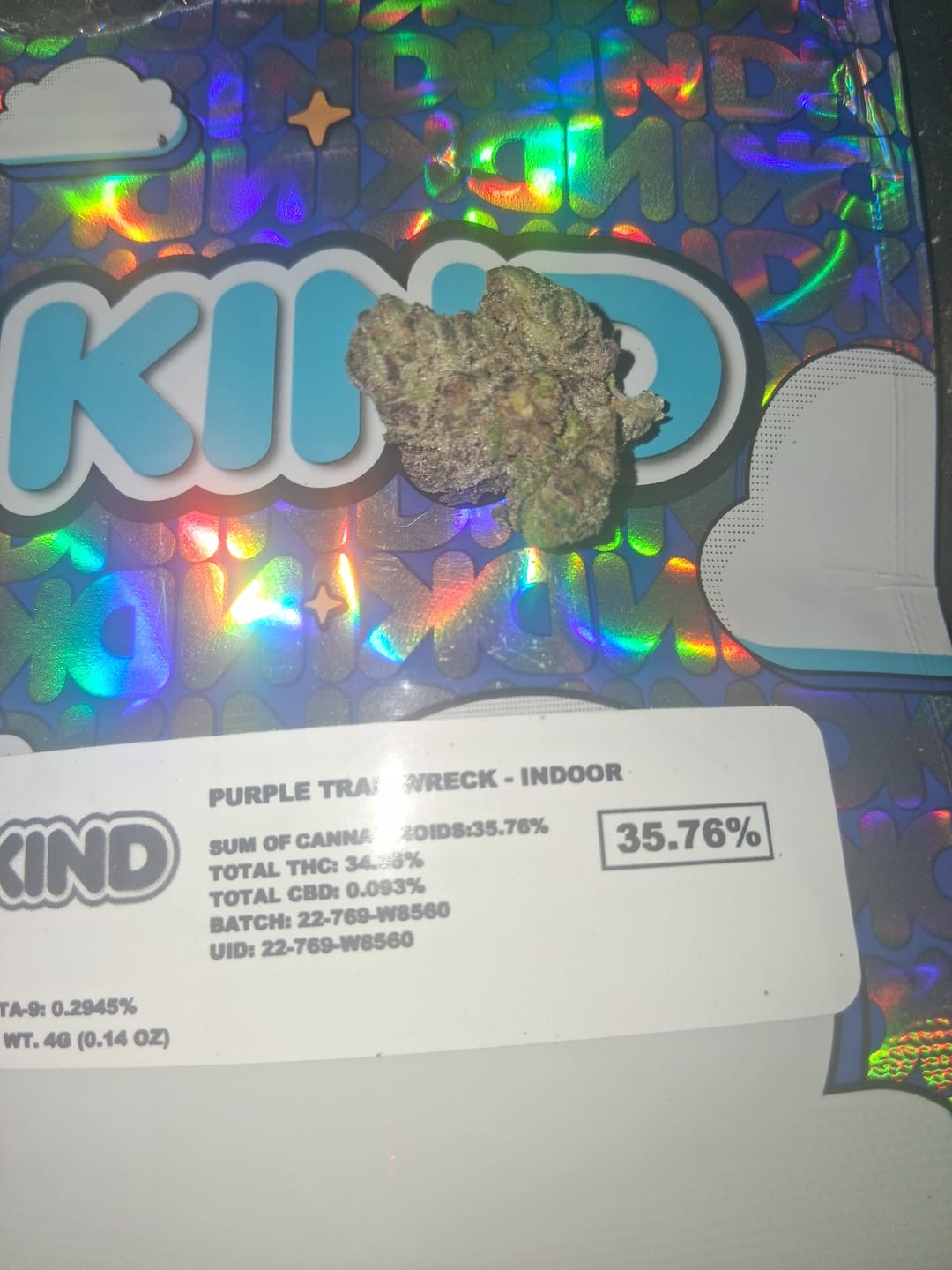 Customer photo review of Purple Trainwreck - Indoor - 28 Grams - Sativa