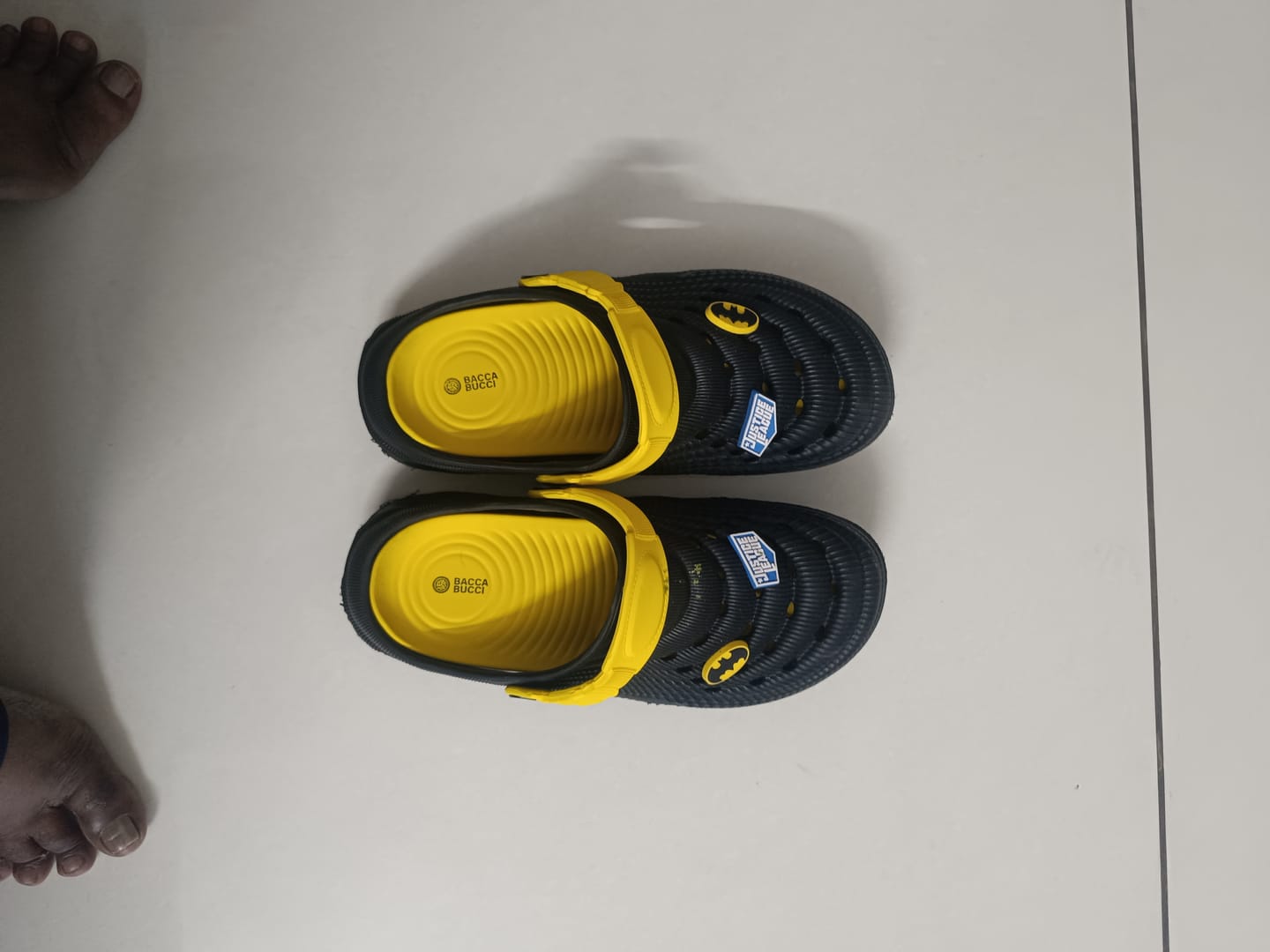 Customer photo review of Justice League PowerGrip Clogs