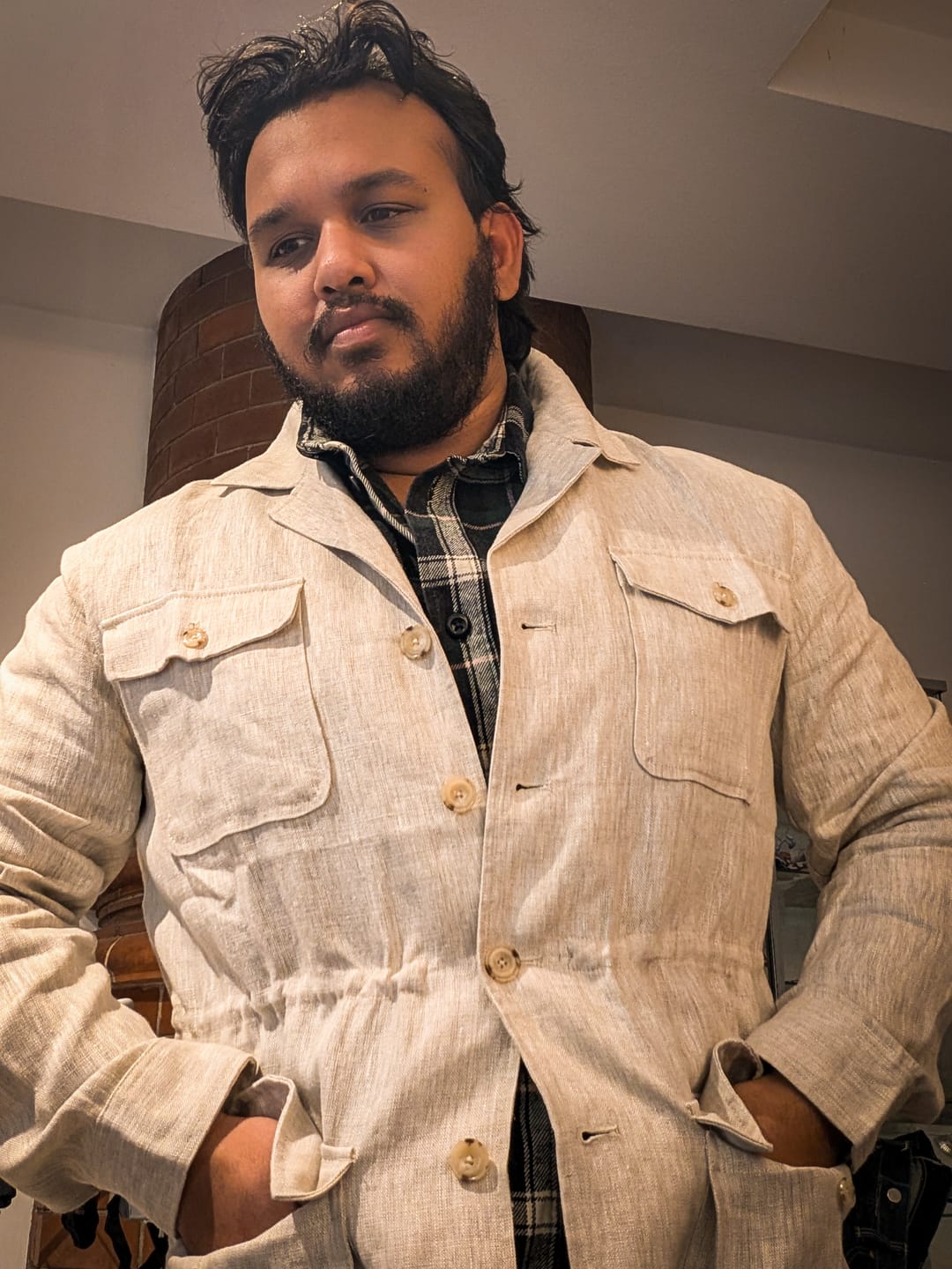 Customer photo review of Classic Linen Safari Jacket