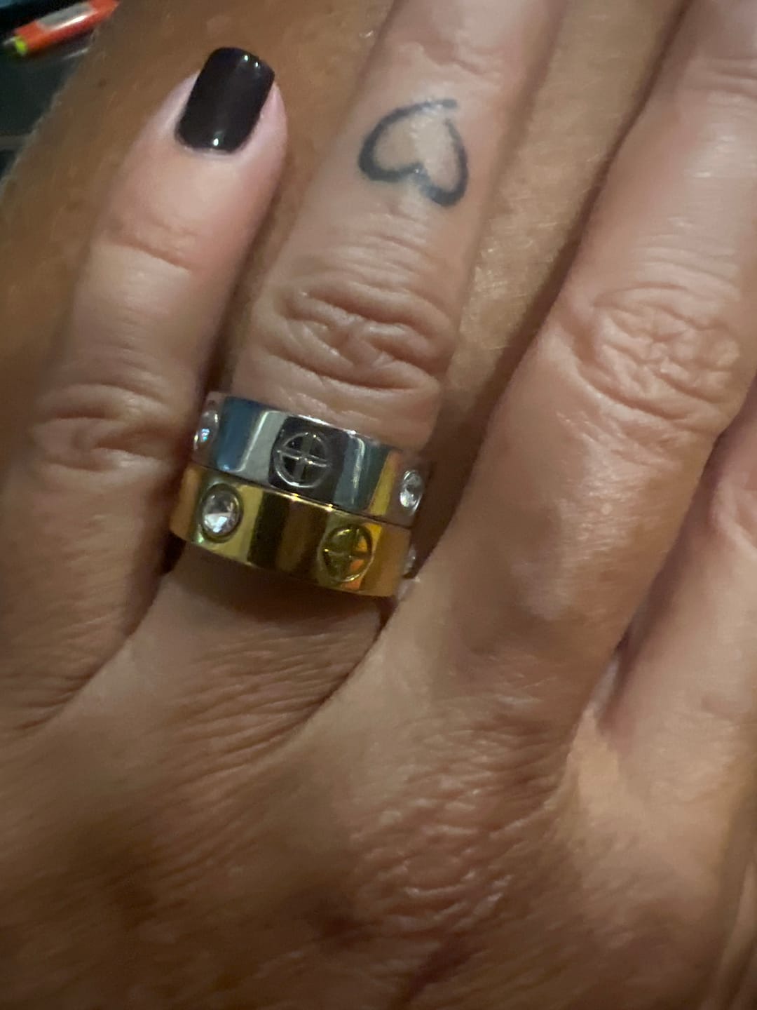 Customer photo review of Anel Classic Inspiração Banhado em Ouro 18k