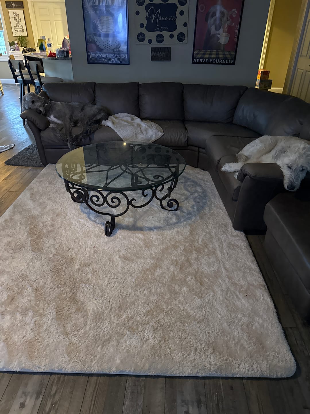 Customer photo review of Deluxe Shaggy Relax Mat - 1.4" Thick Foam Base