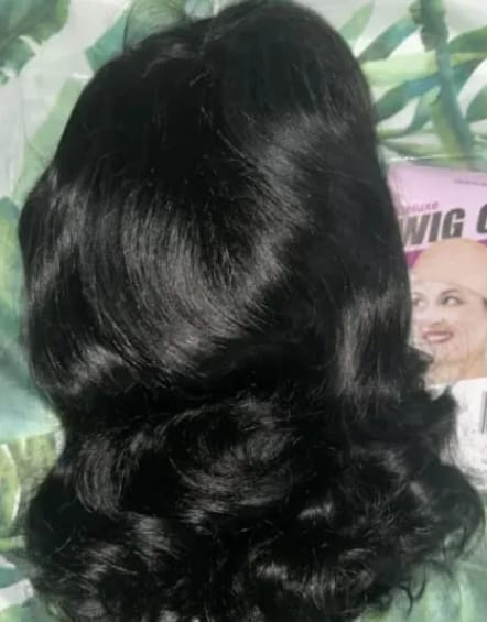 Customer photo review of Wavymy Wear Go Body Wave Glueless Wig Pre-Cut Lace Closure Wig Pre-Plucked Natural Hairline 180% Density Human Hair