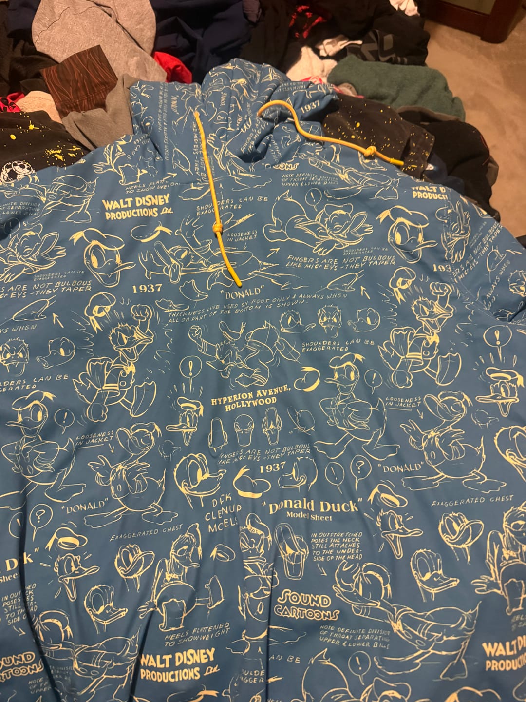 Customer photo review of Disney’s Donald Duck "Designing Donald" – Performance Hoodie