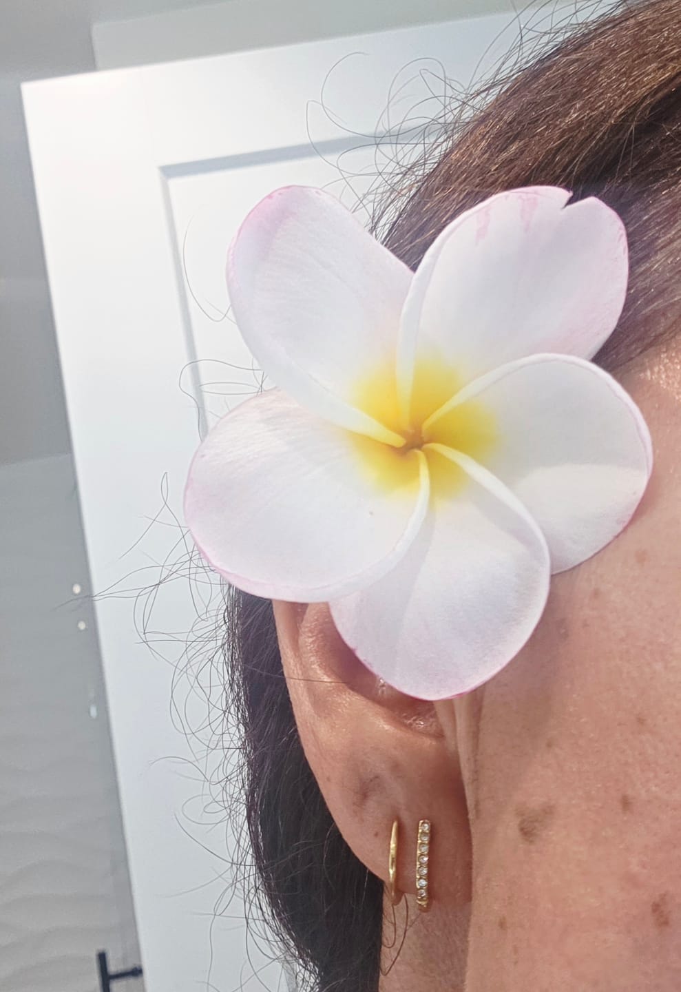 Customer photo review of 18K Gold & Crystal Claw Earrings