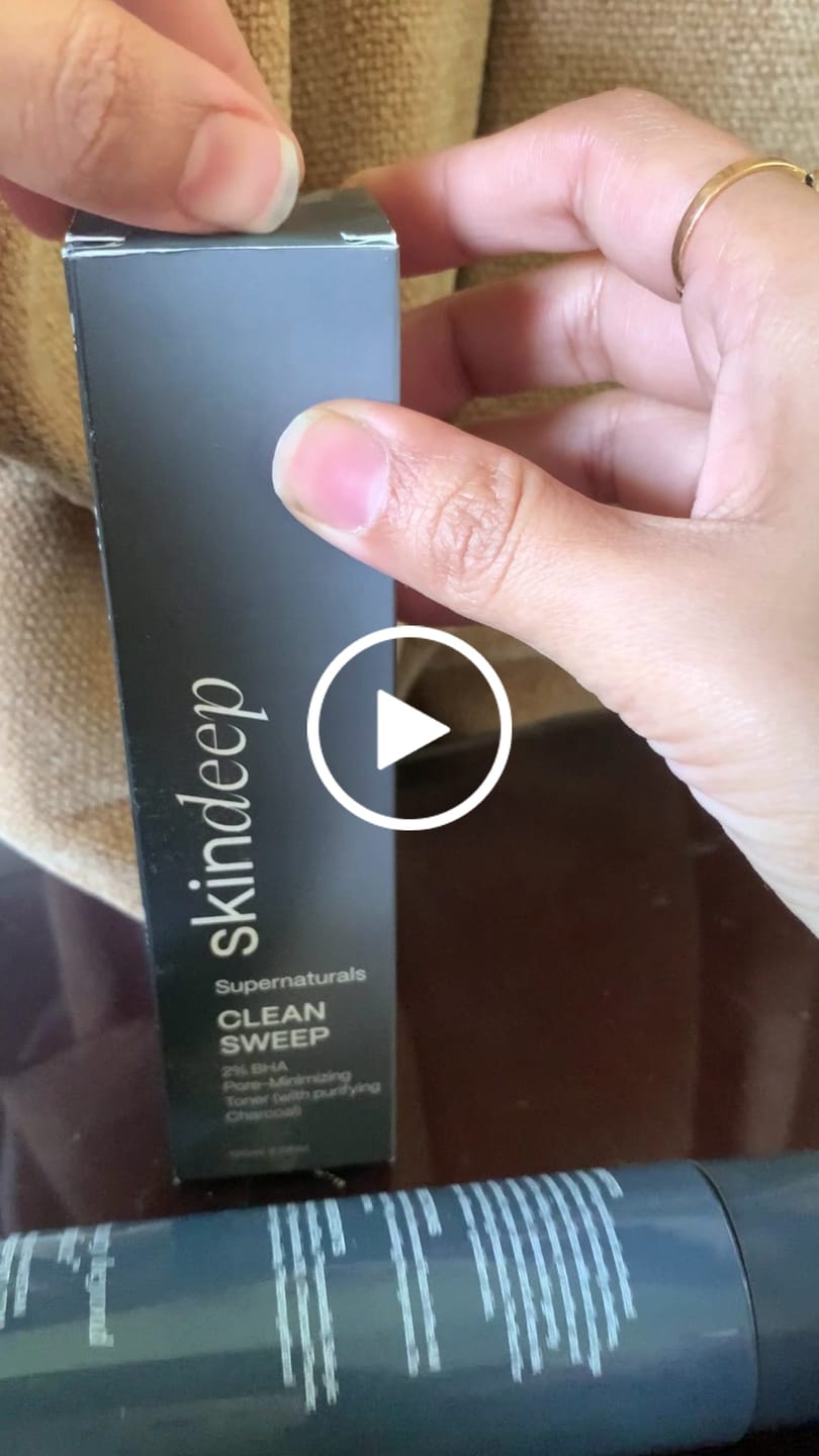 Customer video review of CLEAN SWEEP - 2% BHA Pore-Minimizing Toner (w/ purifying Charcoal)