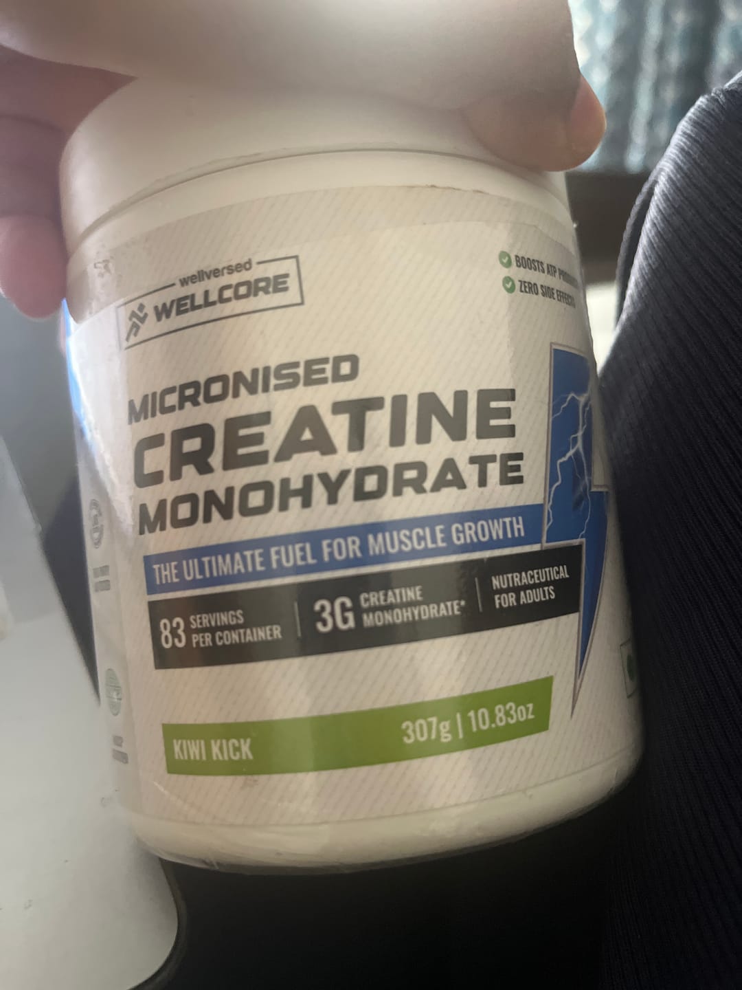 Customer photo review of Wellcore - Pure Micronised Creatine Monohydrate | Kiwi Kick (307g, 83 servings)
