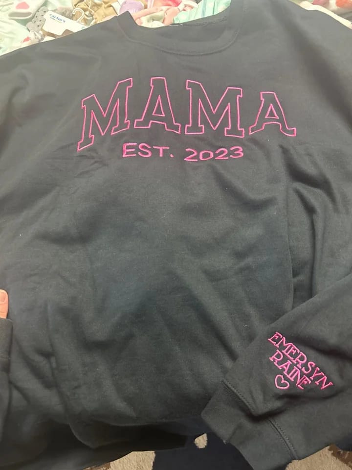 Customer photo review of Custom Embroidered Comfort Colors Grandma and Grandpa Sweatshirt, Gift for Grandma/Grandpa