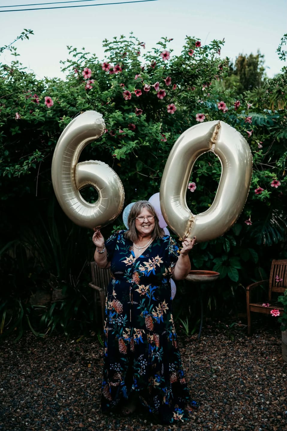 Customer photo review of Wildflower Maxi Dress in Navy