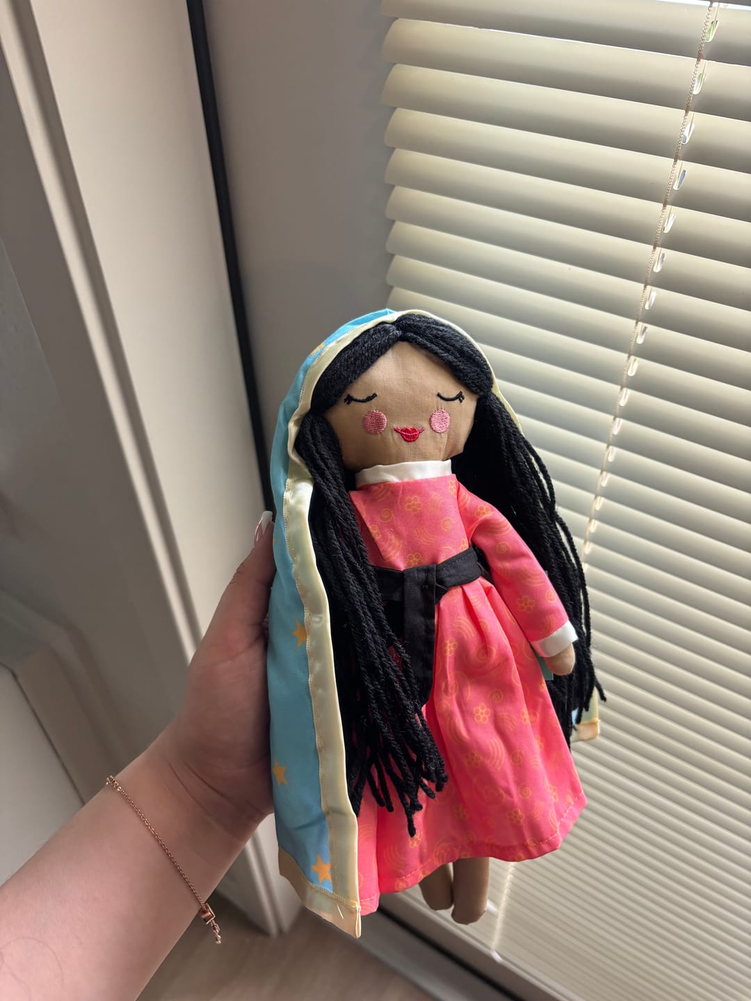 Customer photo review of Our Lady of Guadalupe Rag Doll- Starts shipping March 27