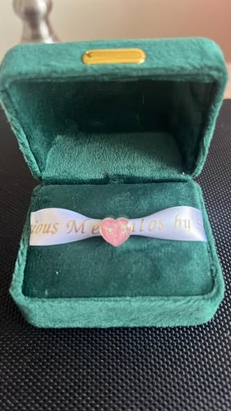 Customer photo review of Heart Keepsake Charm