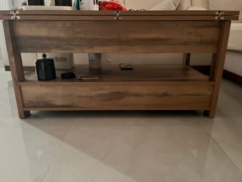 Customer photo review of Τραπεζάκι Σαλονιού Με Ρυθμιζόμενο Ύψος Πολυχρηστικό Τραπεζαρία Γραφείο Έως 64 εκ Ύψος LC-T254L01