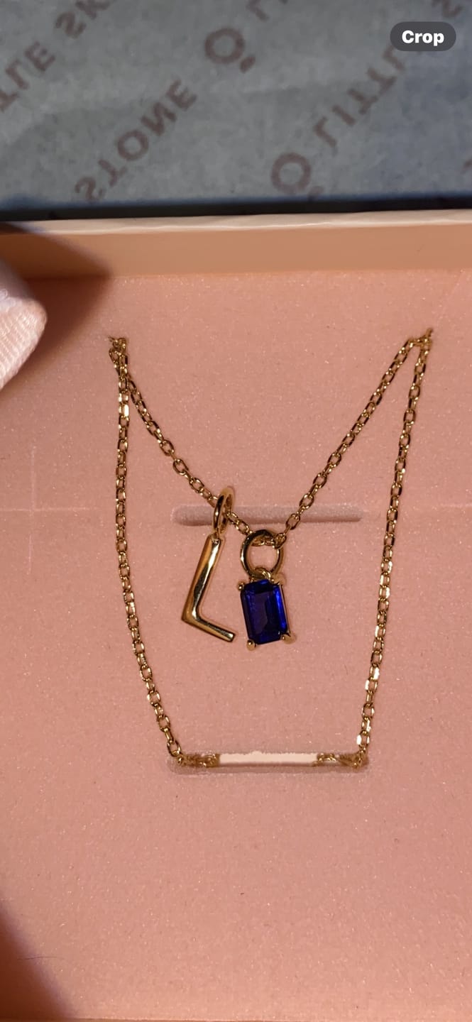 Customer photo review of Birthstone Necklace - September