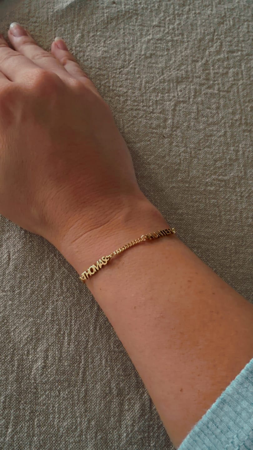 Customer photo review of Custom Name Bracelet