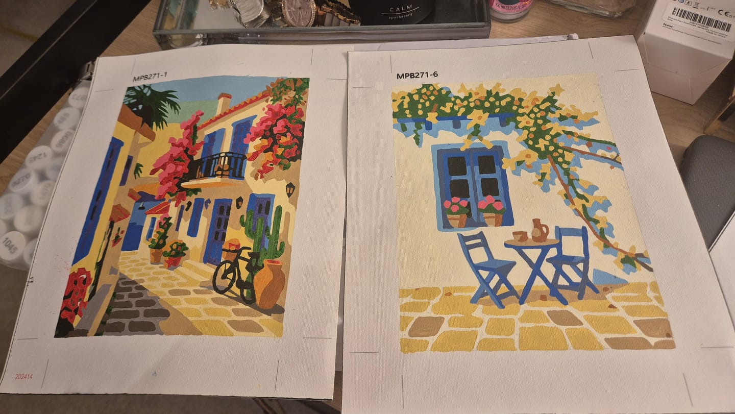 Customer photo review of 6 Mini Paintings - Mediterranen Set