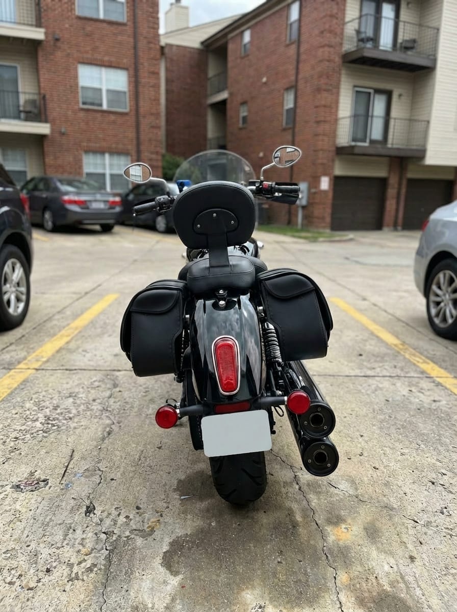 Customer photo review of 25L - SpiritBlade Large Indian Scout Sixty Classic 2025+ Leather Motorcycle Saddlebags