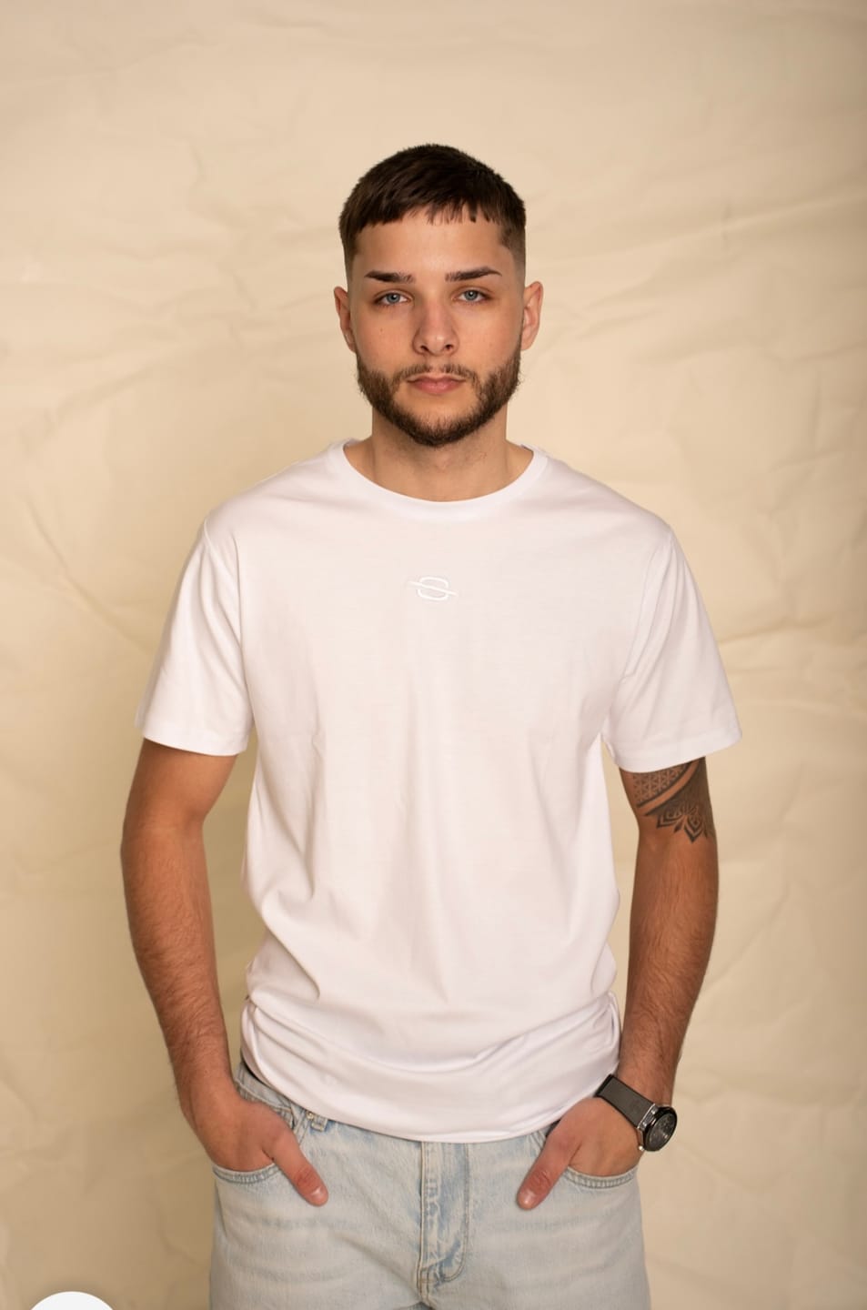 Customer photo review of Sabbe meeste T-särk, valge