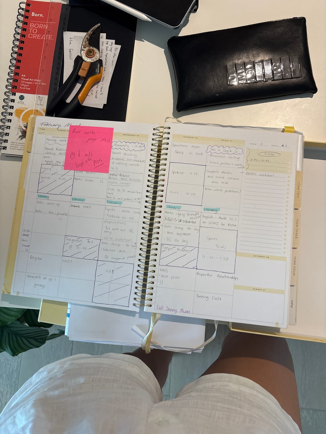 Customer photo review of 2026 Teacher Planner - Butter Yellow