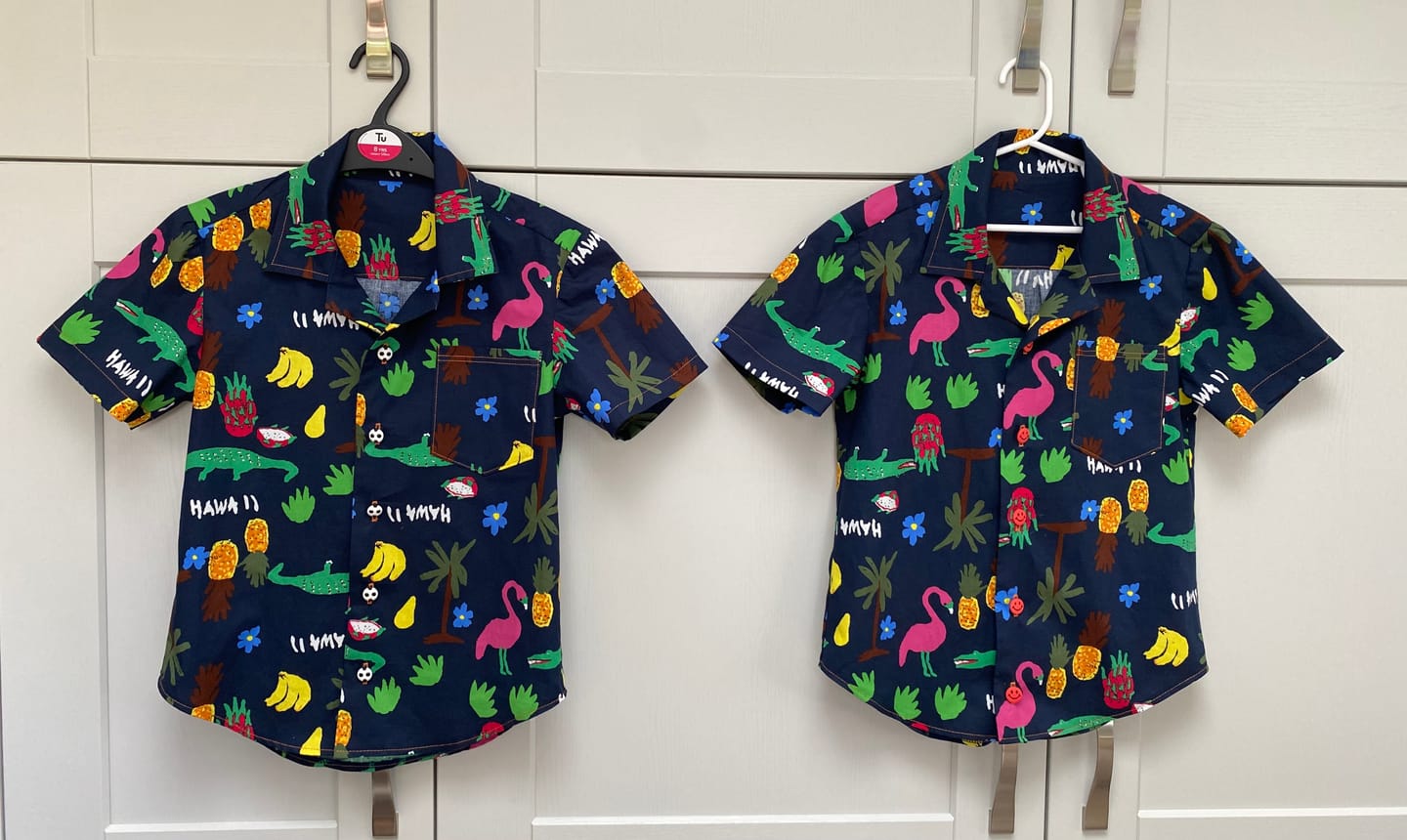 Customer photo review of Drawn Tropical Scenery Cotton Poplin Fabric