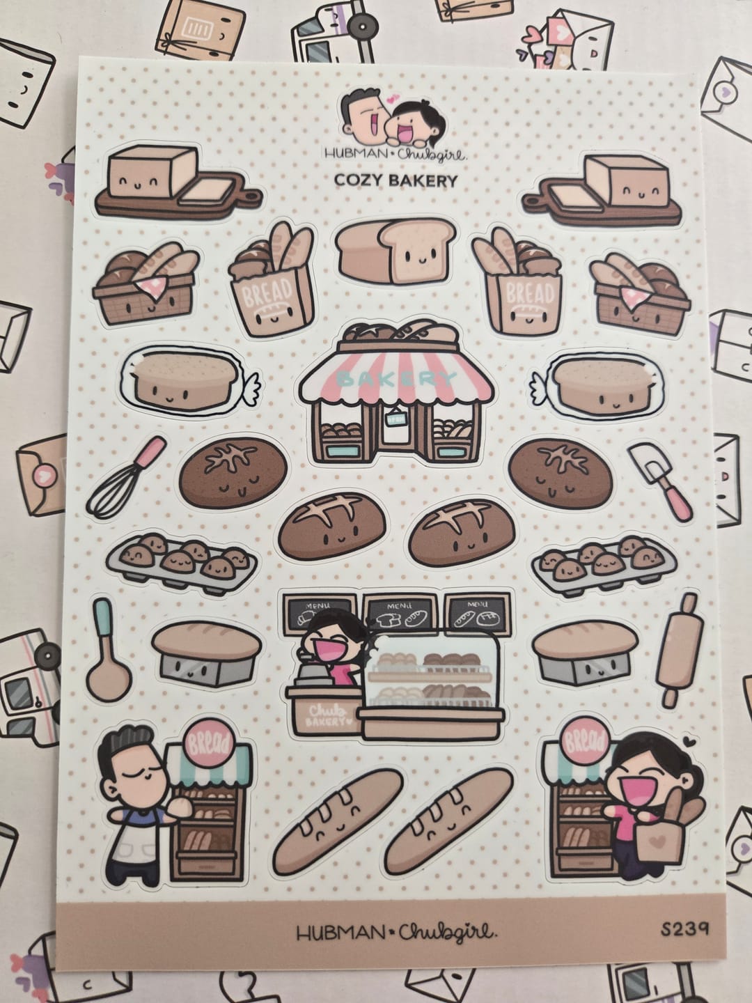 Customer photo review of Cozy Bakery Sticker Sheet