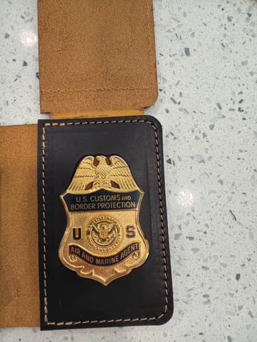 Customer photo review of Handmade Full-Grain Leather Federal Badge Wallet for Law Enforcement — Federal Badge Wallets
