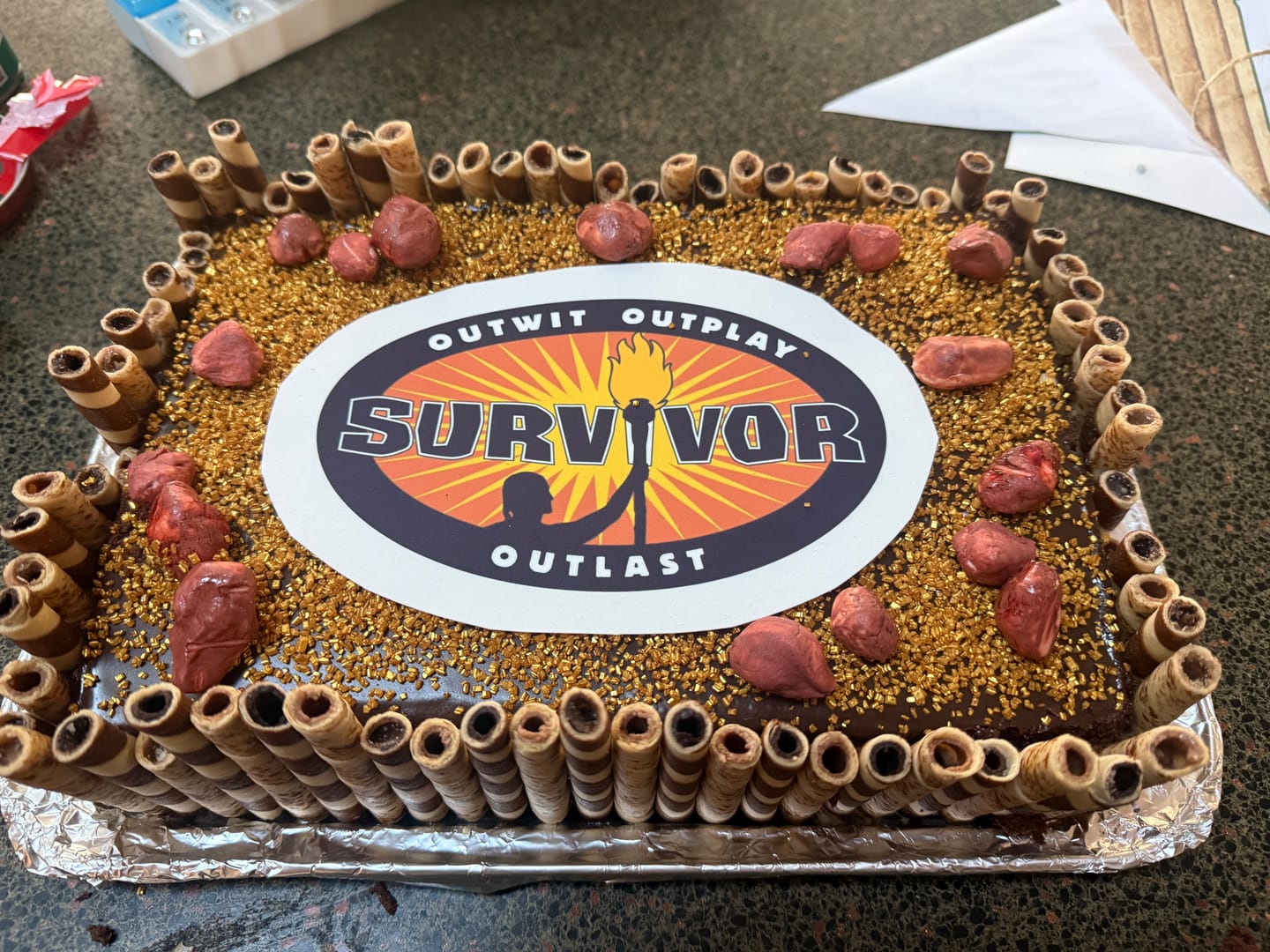 Customer photo review of 20 cm Pre-cut Circle Custom Edible Icing Image