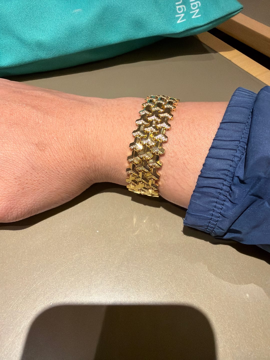 Customer photo review of Mountain Grain Armor Bracelet