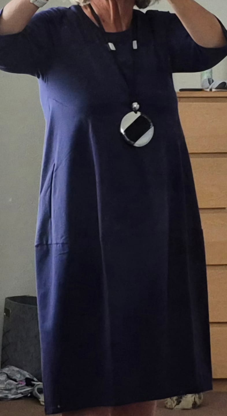 Customer photo review of PETITE DIAGONAL SEAM WINTER DRESS