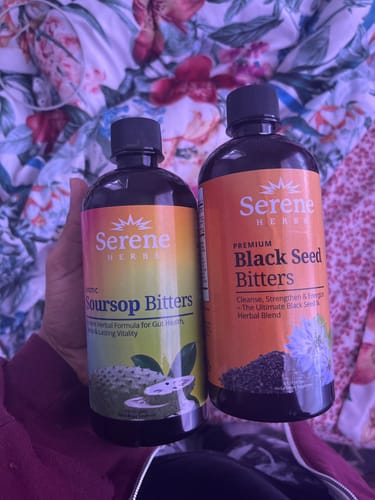 Customer photo review of Soursop Bitters & Black Seed Bitters Bundle