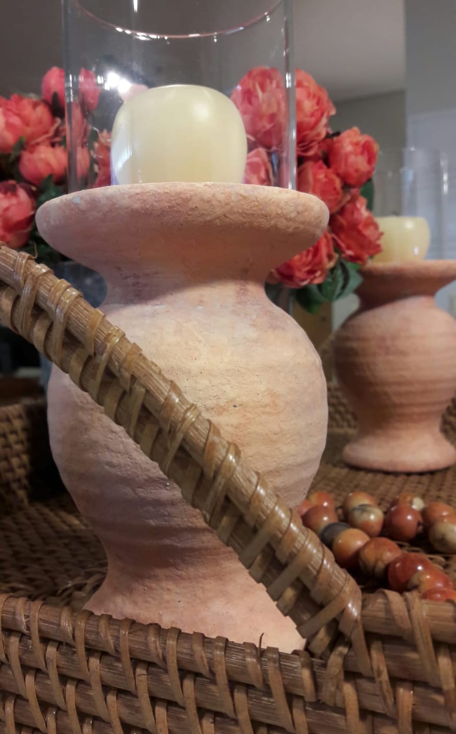 Customer photo review of Διακοσμητικό Κηροπήγιο Κεραμικό Thalia Τερακότα 9.5xH23cm EIGHTMOOD