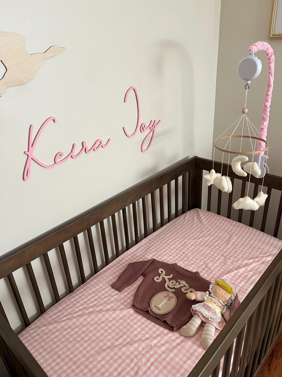Customer photo review of Wood Name Sign