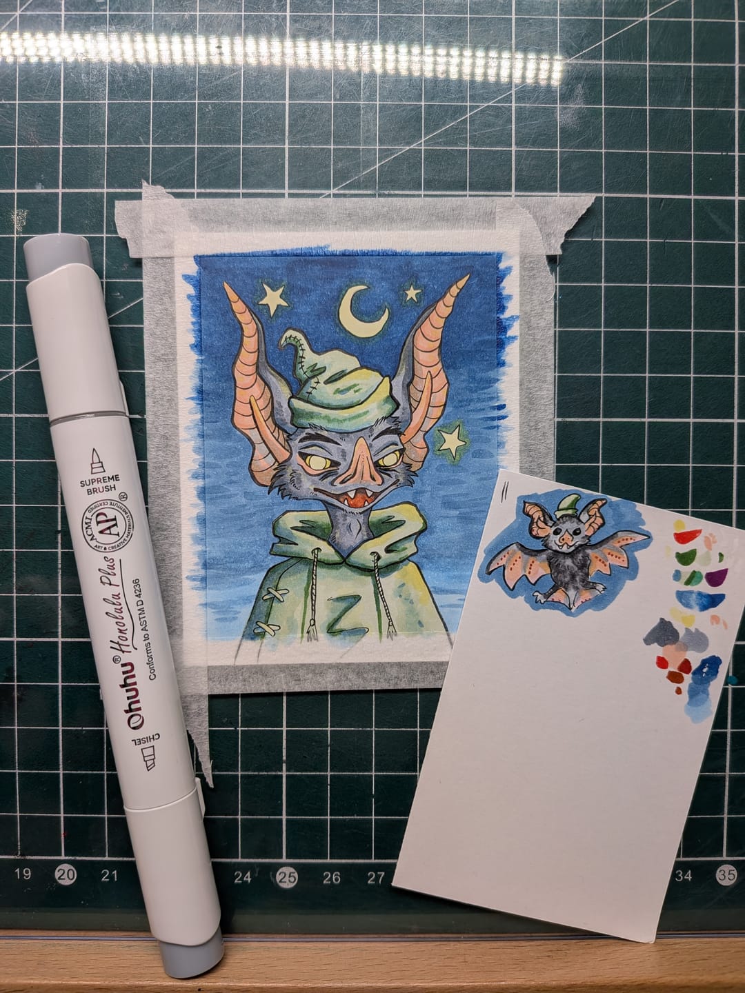 Customer photo review of Ohuhu Honolulu Plus Series Supreme Rubber Brush Tip Markers