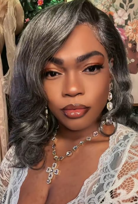 Customer photo review of Luvwin Salt & Pepper Gray Beginner Friendly Glueless Layered Cut Wave Wig 100% Human Hair
