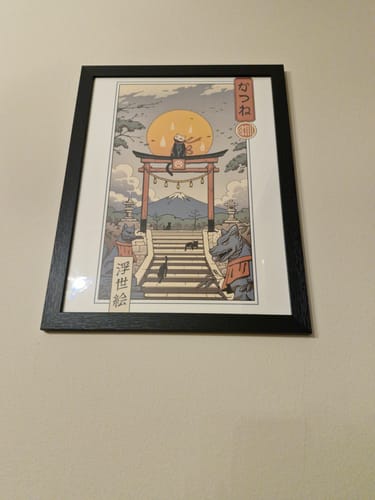 Customer photo review of Poster Ukiyo-e Giapponese - Neko Inari