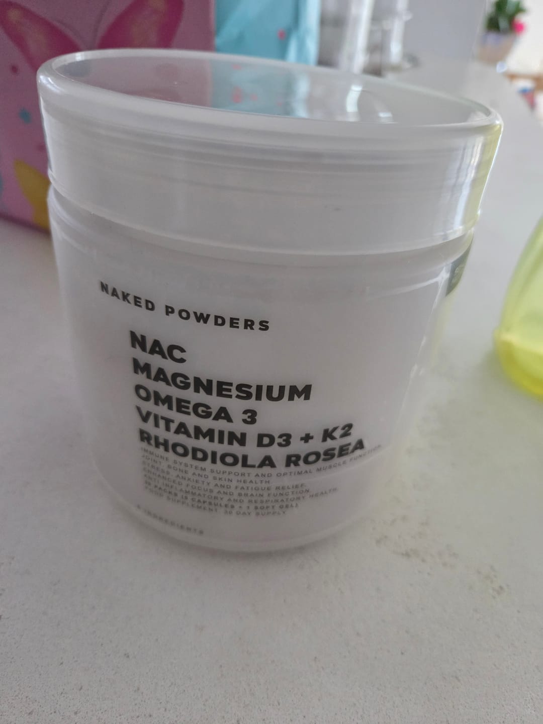 Customer photo review of NAC, Magnesium, Omega 3, Vit D3 + K2, Rhodiola Rosea - 30 daily packs