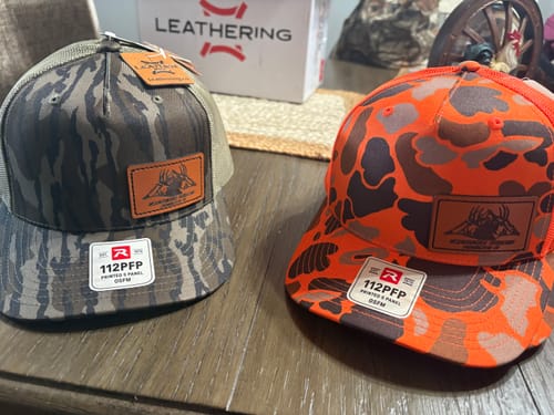Customer photo review of (12 Pack) Custom Leather Patch Hats