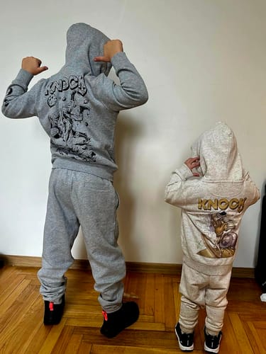 Customer photo review of KIDS ASTROHIP ZIP HOODIE GREY