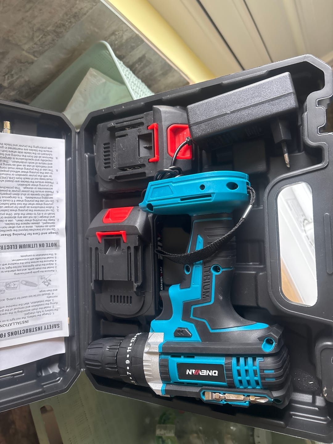 Customer photo review of ONEVAN 0.8-10mm Cordless Impact Drill Electric Screwdriver Set With 24/34 Accessories | For Makita 18V Battery