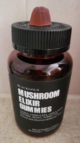 Customer photo review of Mushroom Elixir Gummies
