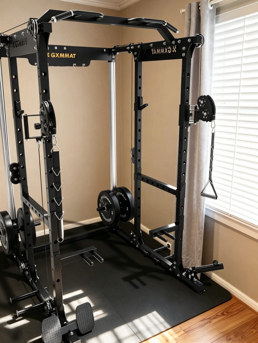 Customer photo review of GXMMAT X6 Power Rack + Weight Bench + Barbell Package