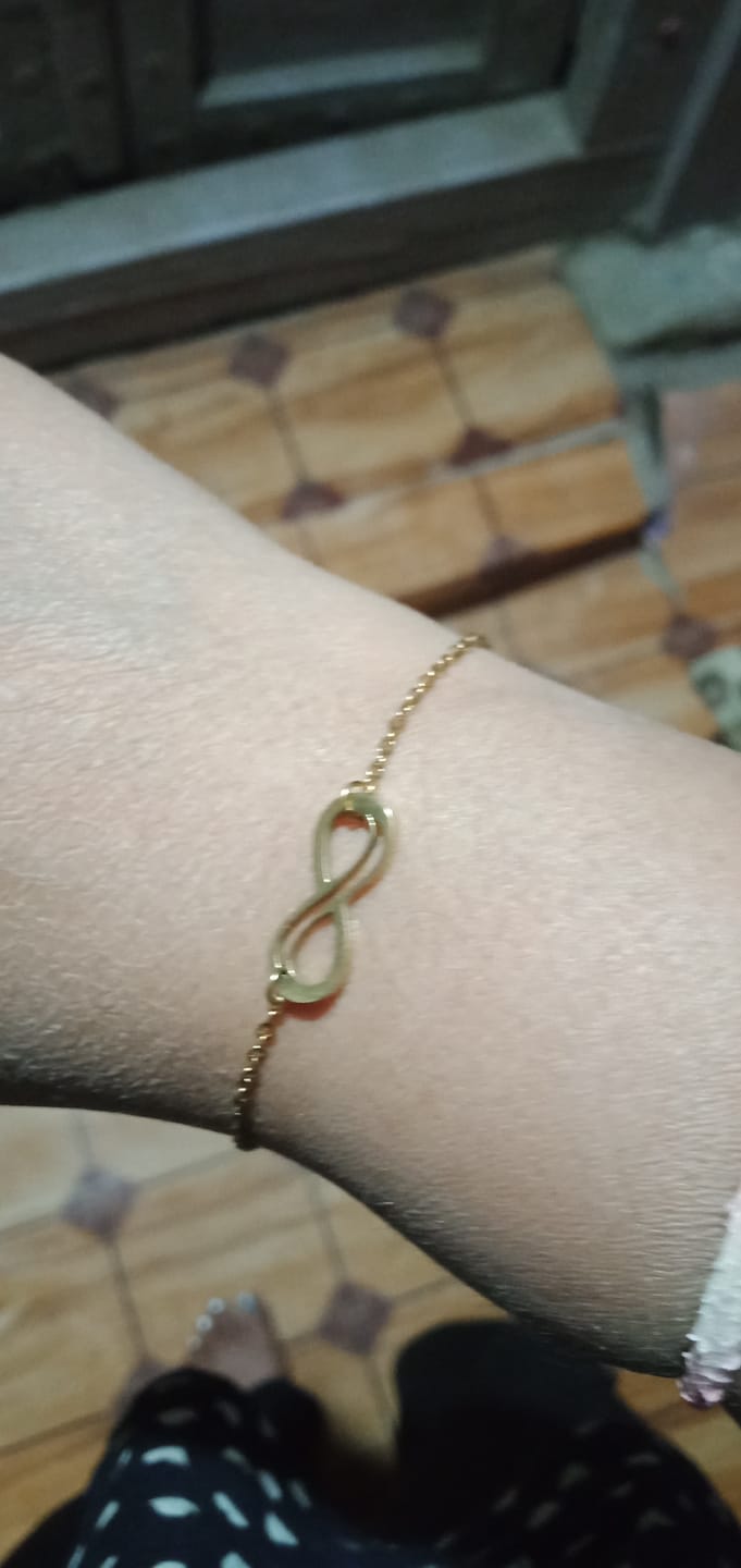 Customer photo review of Infinity Charm Chain Bracelet