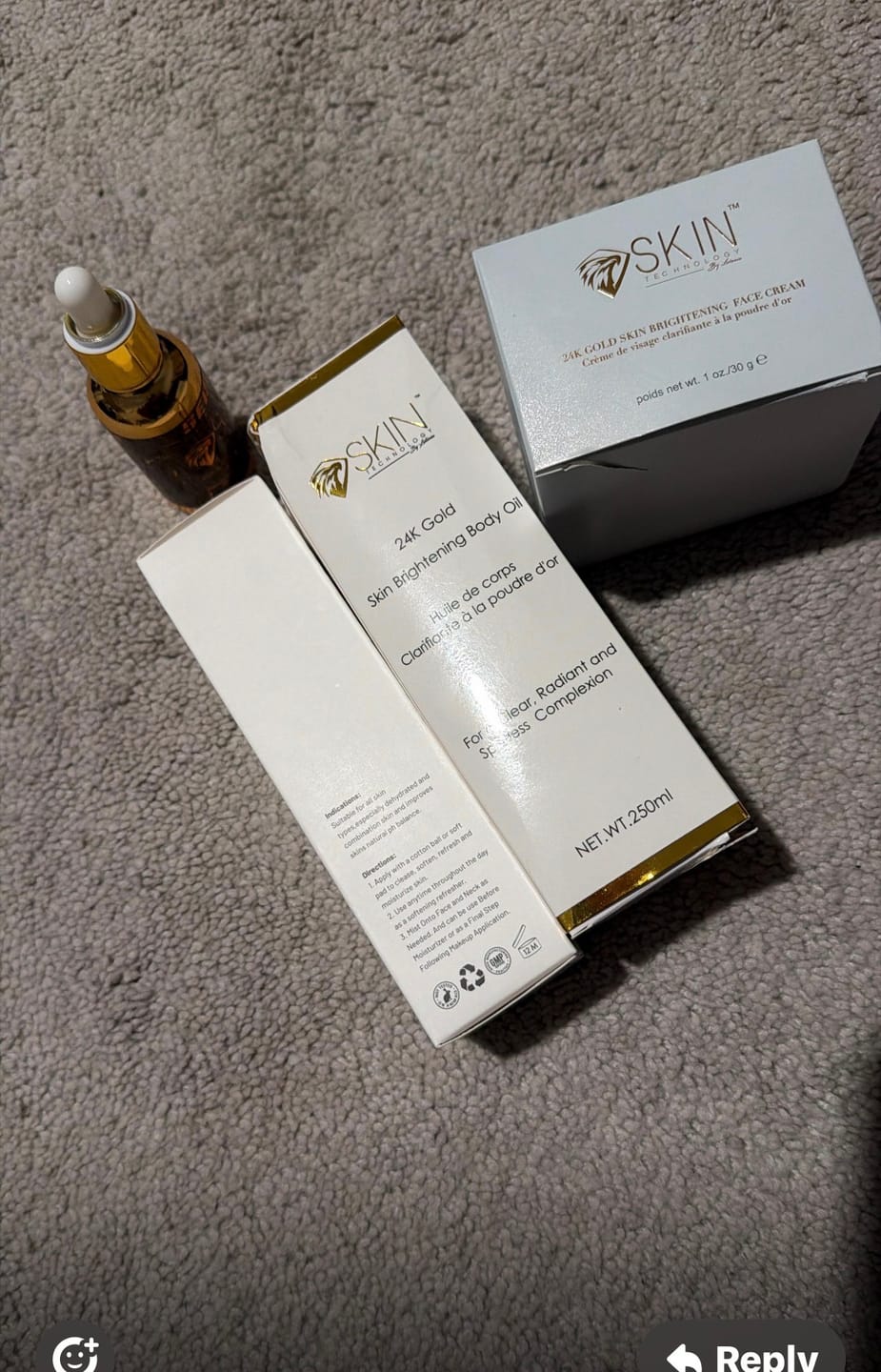Customer photo review of Advanced Platinum Caviar Body Serum