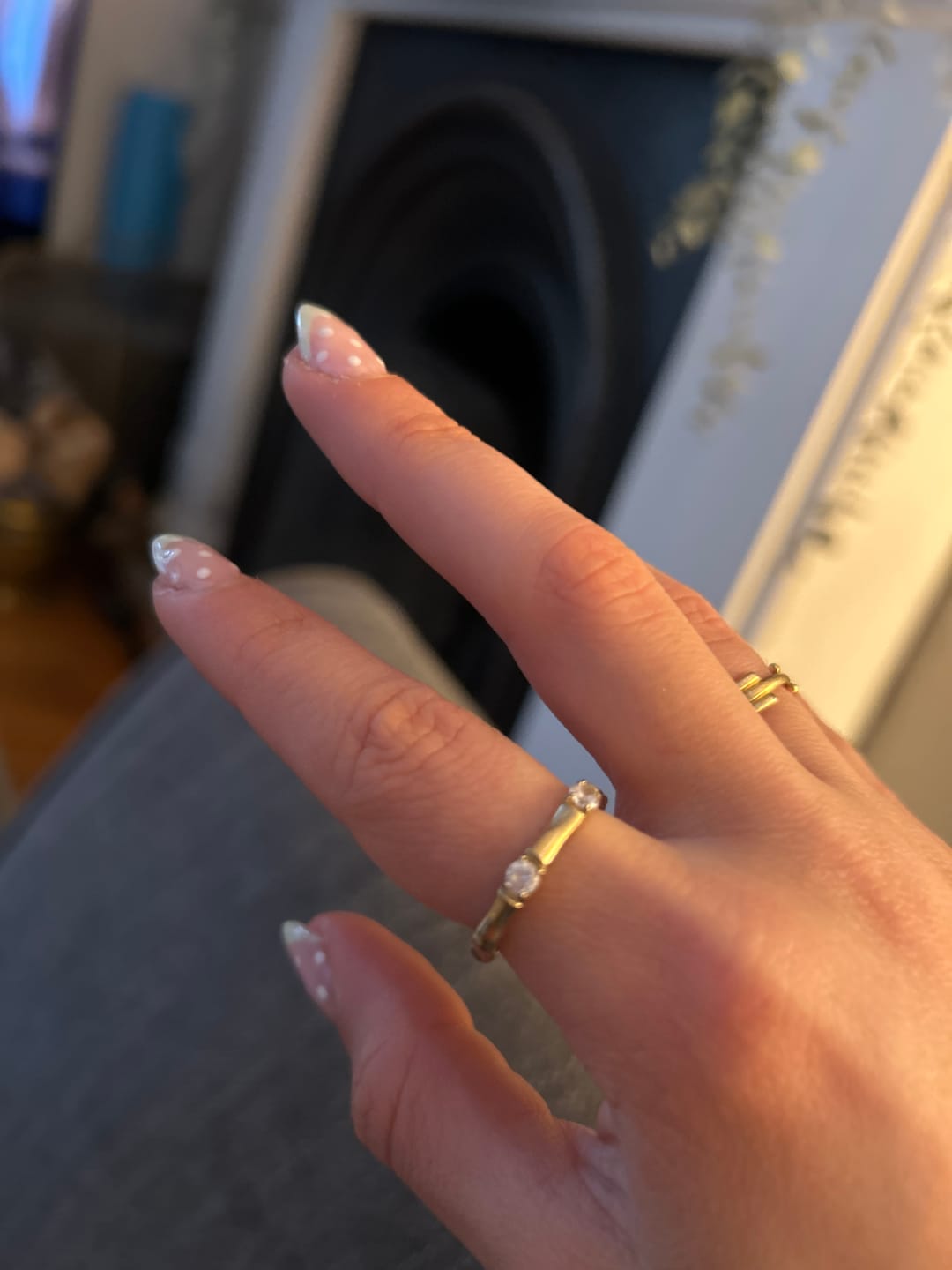 Customer photo review of Bamboo Ring With Stones