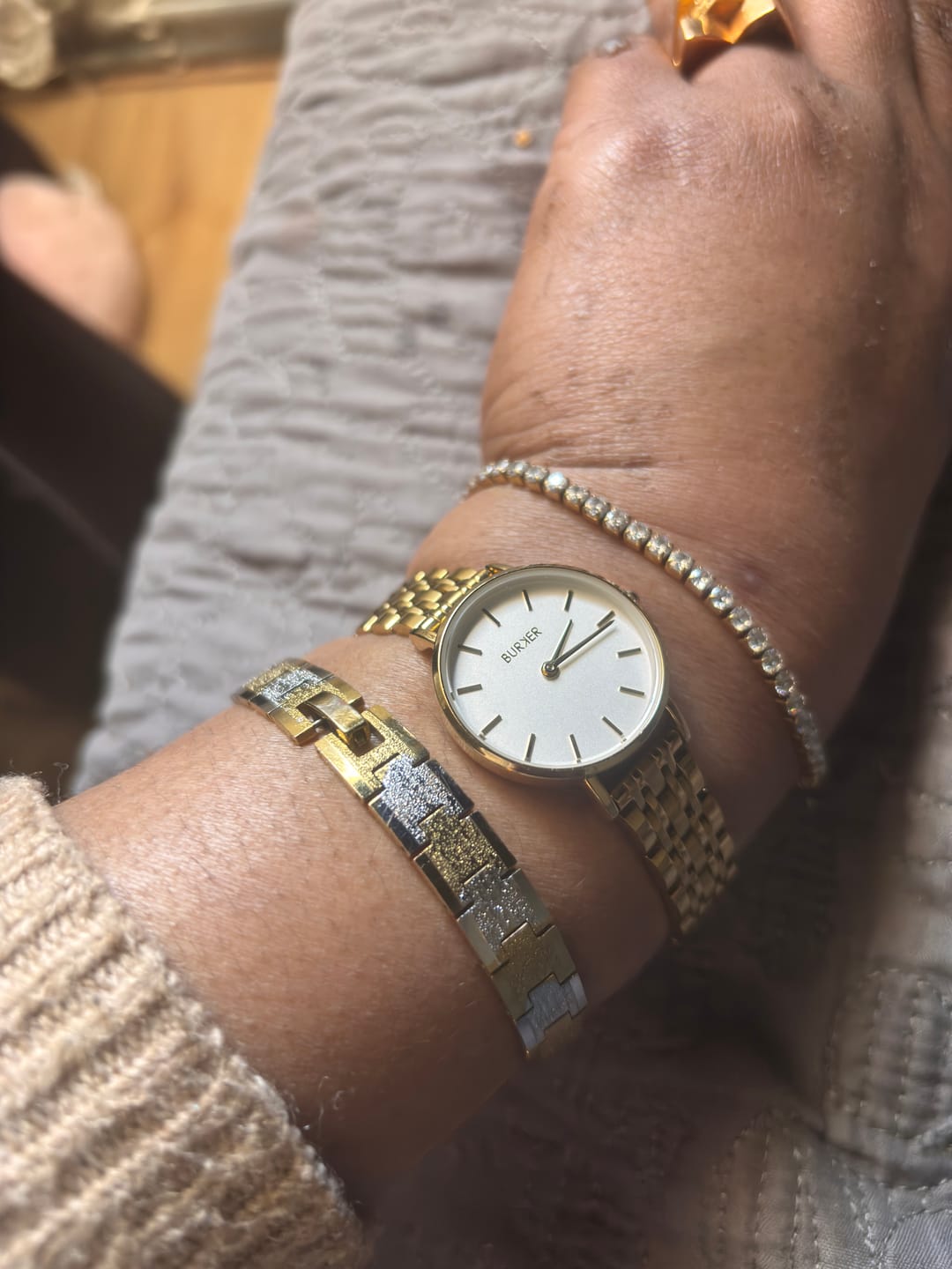 Customer photo review of Ava Gold Bracelet